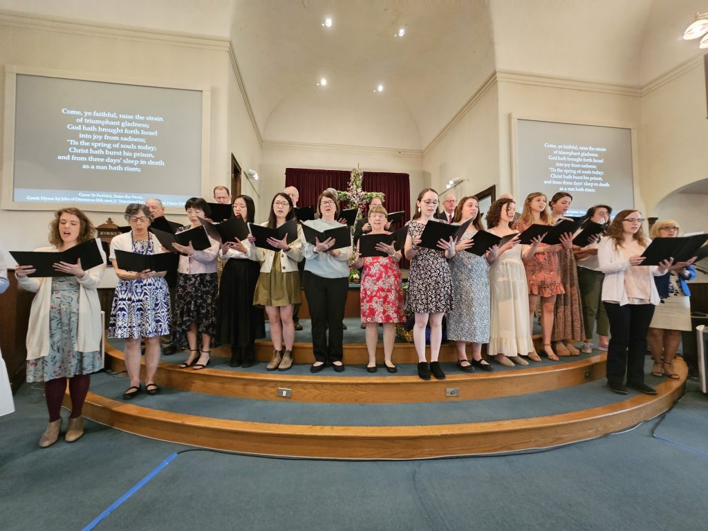 choir singing on easter sunday